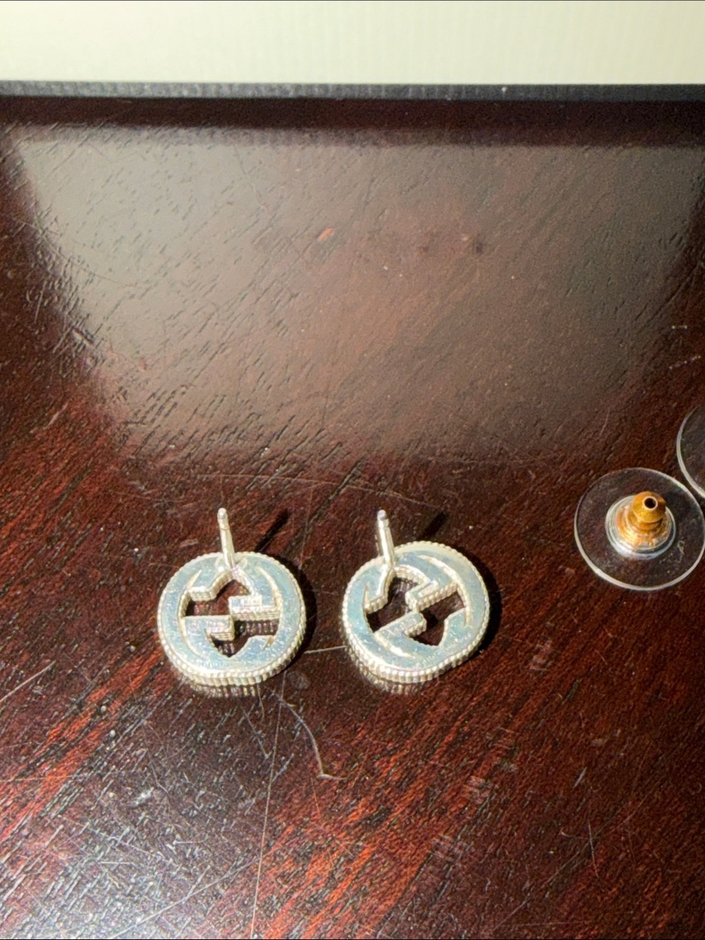 Gucci Interlocking G Round Stud Earrings stud silver - Picture 2 of 5